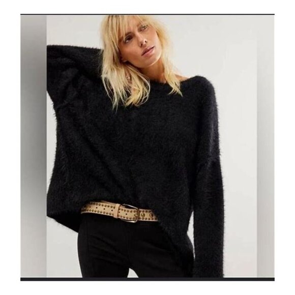 Free People Cozy Black Sweater - Picture 1 of 3